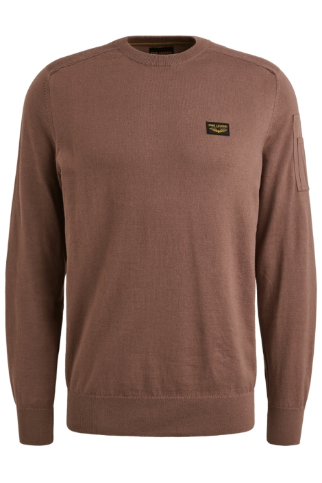PME legend bruine heren trui | Vooraanzicht