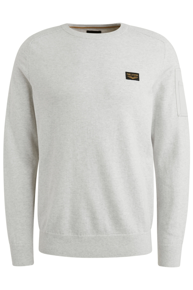 PME legend grijze heren trui | Vooraanzicht