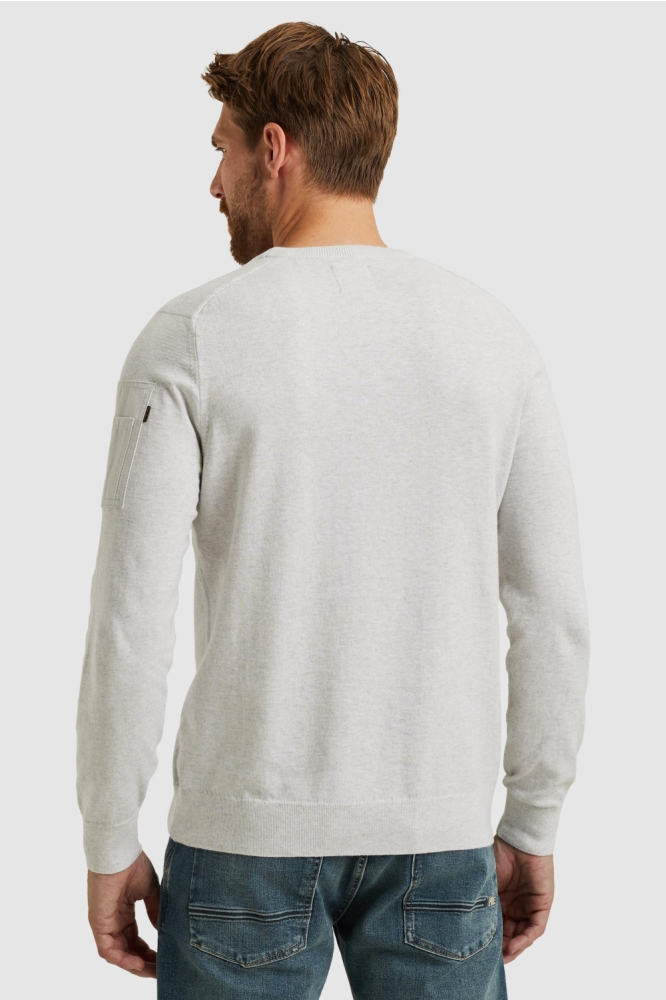 PME legend grijze heren trui | Model achteraanzicht
