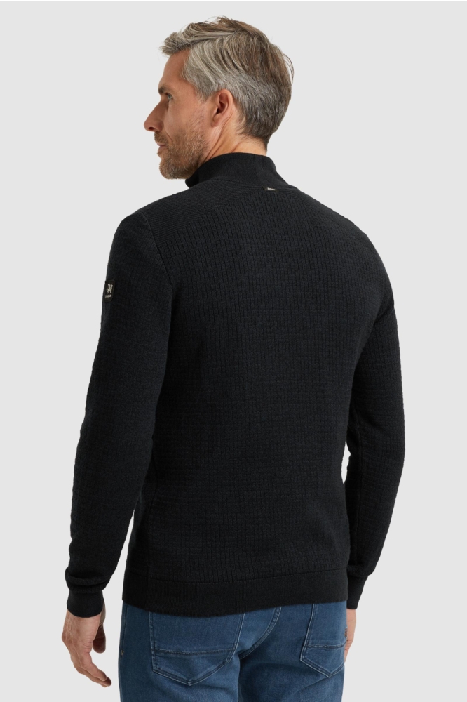 Vanguard blauwe heren trui | Model achteraanzicht