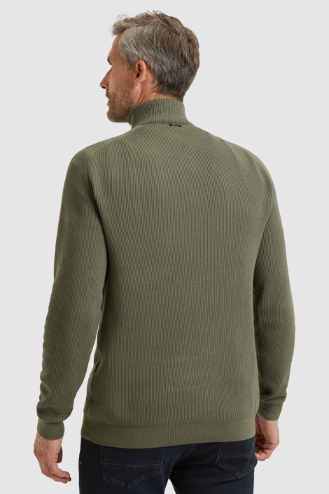 Vanguard groene heren trui | Model achteraanzicht