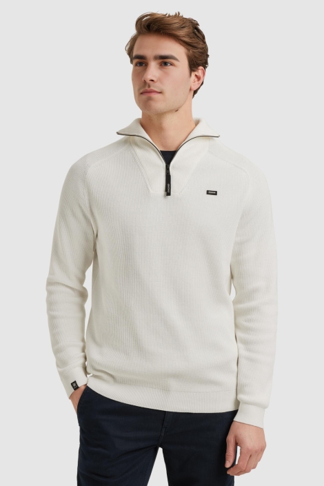 Vanguard witte heren trui | Model vooraanzicht