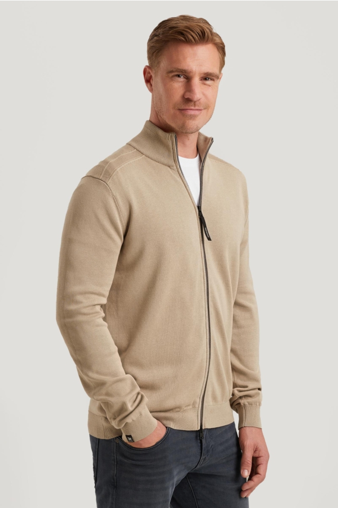 Vanguard beige heren vest | Model zijaanzicht