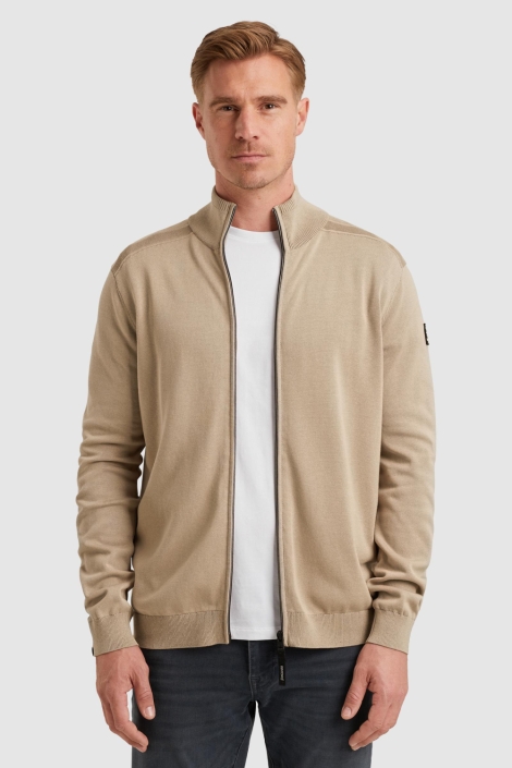 Vanguard beige heren vest | Model vooraanzicht