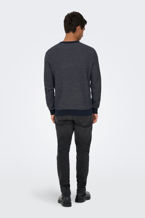 Only & Sons blauwe heren trui | Model