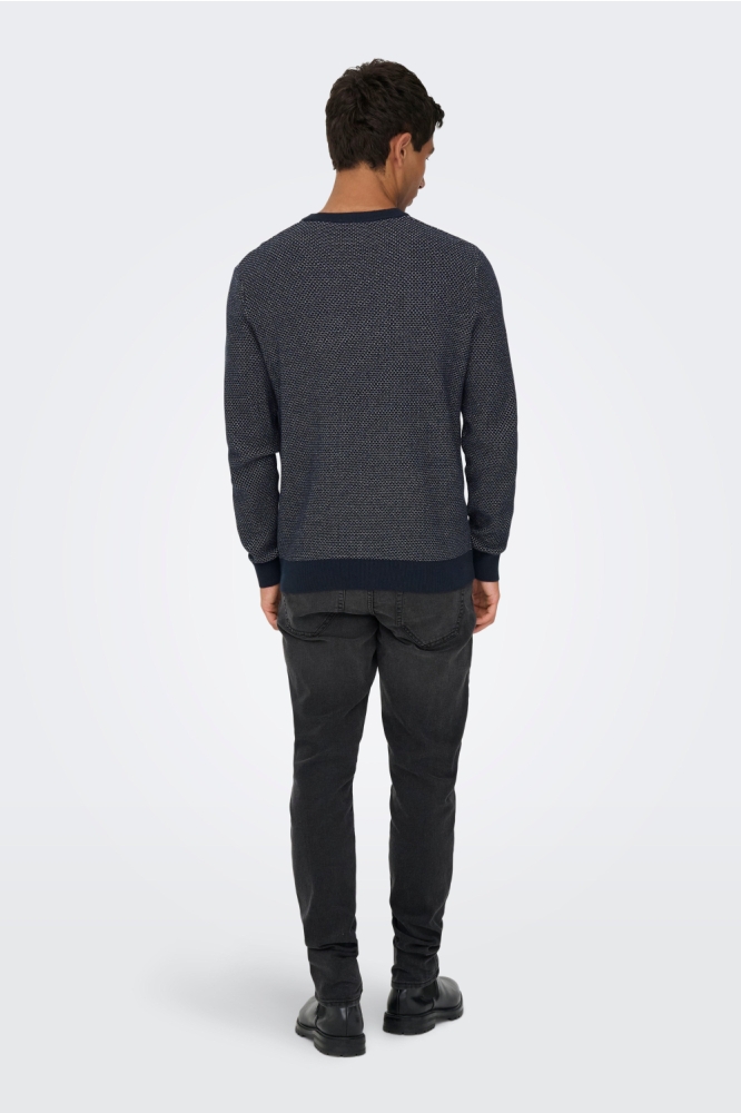 Only & Sons blauwe heren trui | Model