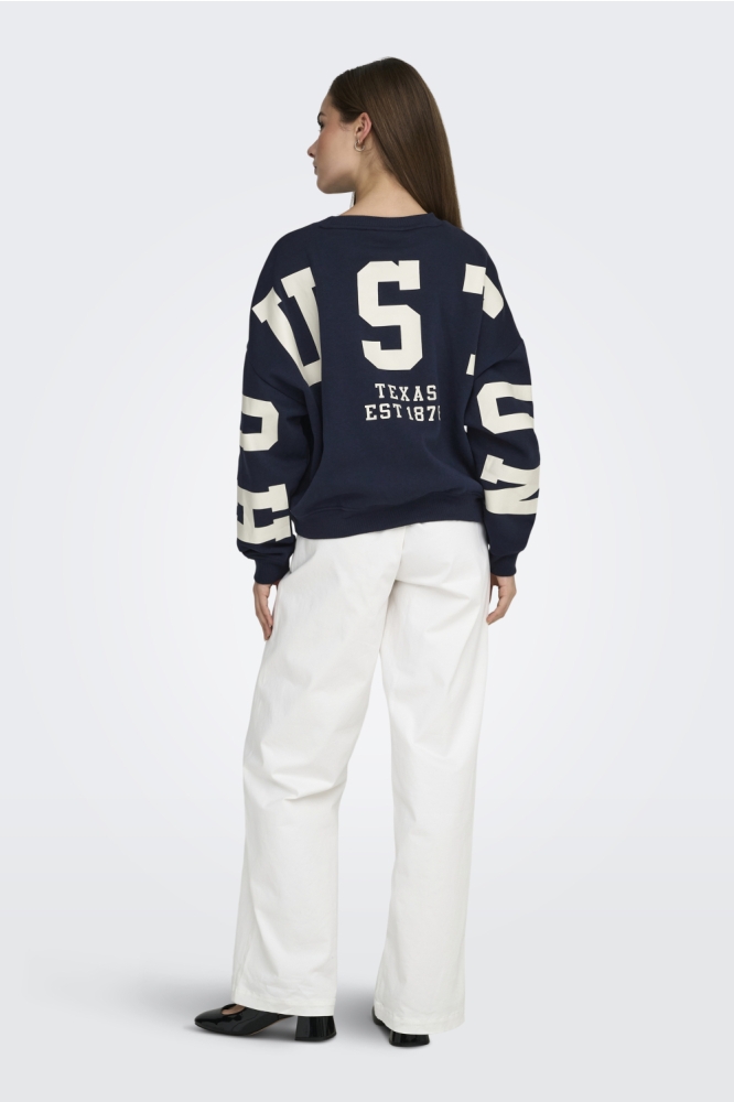 Only blauwe dames sweater | Model