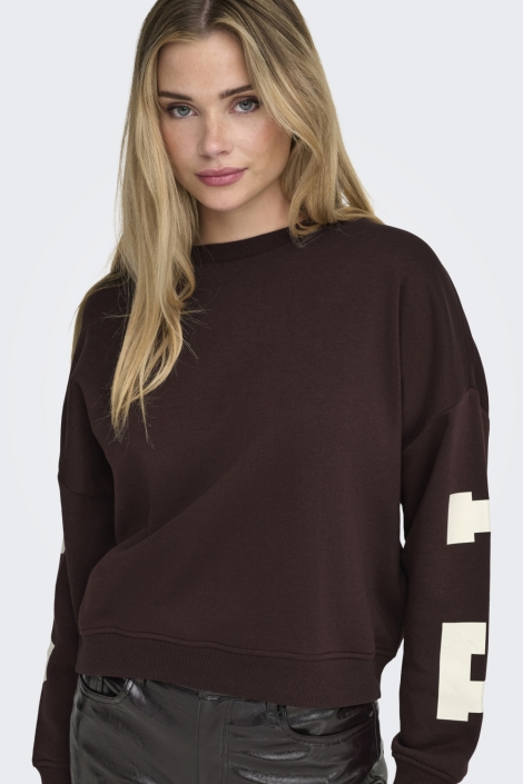 Only bordeaux dames sweater | Close up