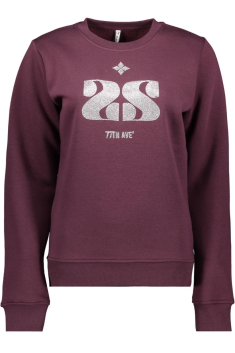 Zoso bordeaux dames sweater | Vooraanzicht