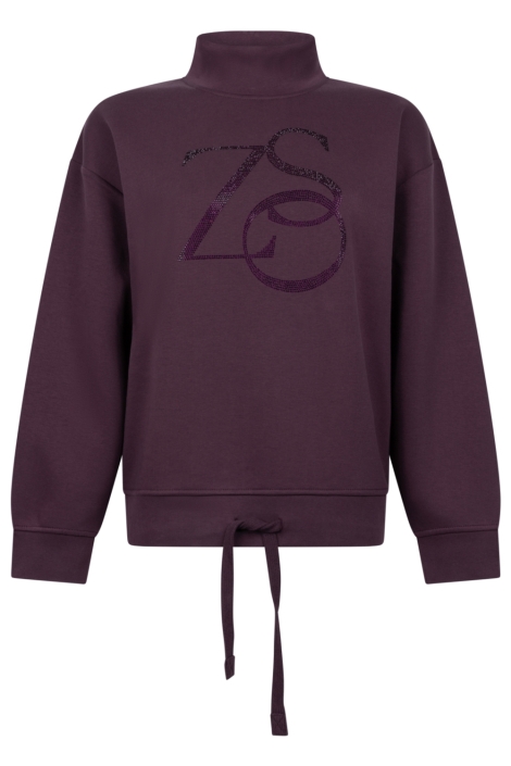 Zoso bordeaux dames sweater | Vooraanzicht