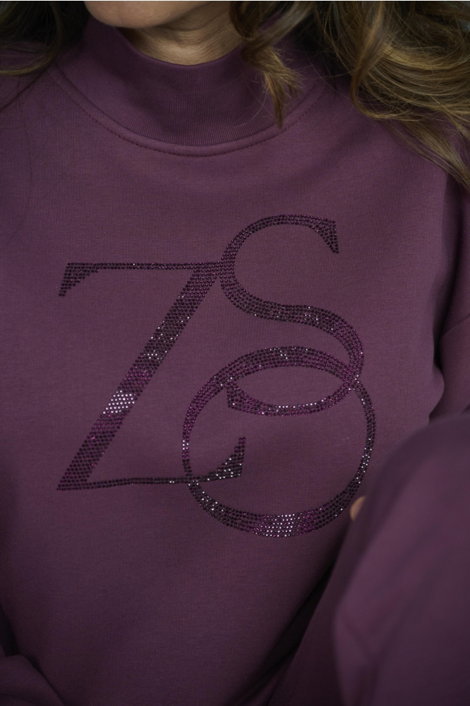 Zoso bordeaux dames sweater | Close up