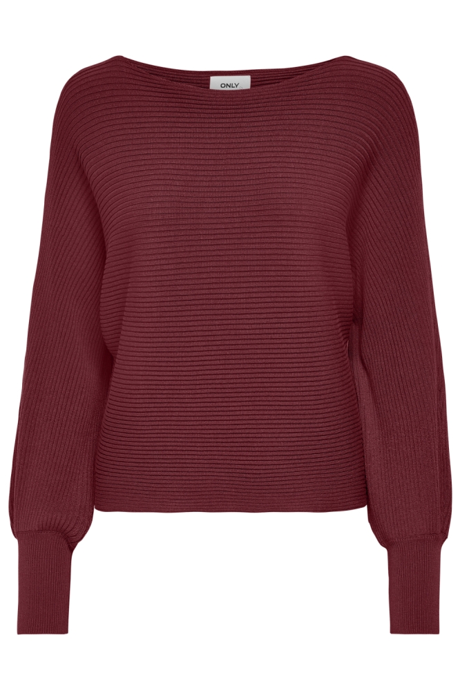Only bordeaux dames trui | Vooraanzicht