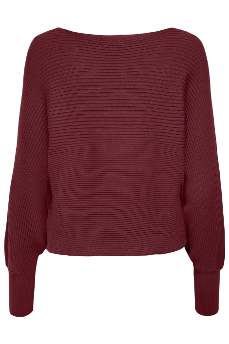 Only bordeaux dames trui | Achteraanzicht