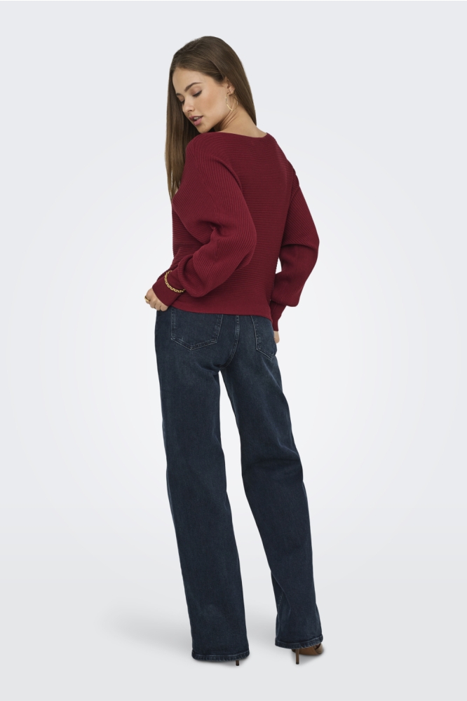 Only bordeaux dames trui | Model