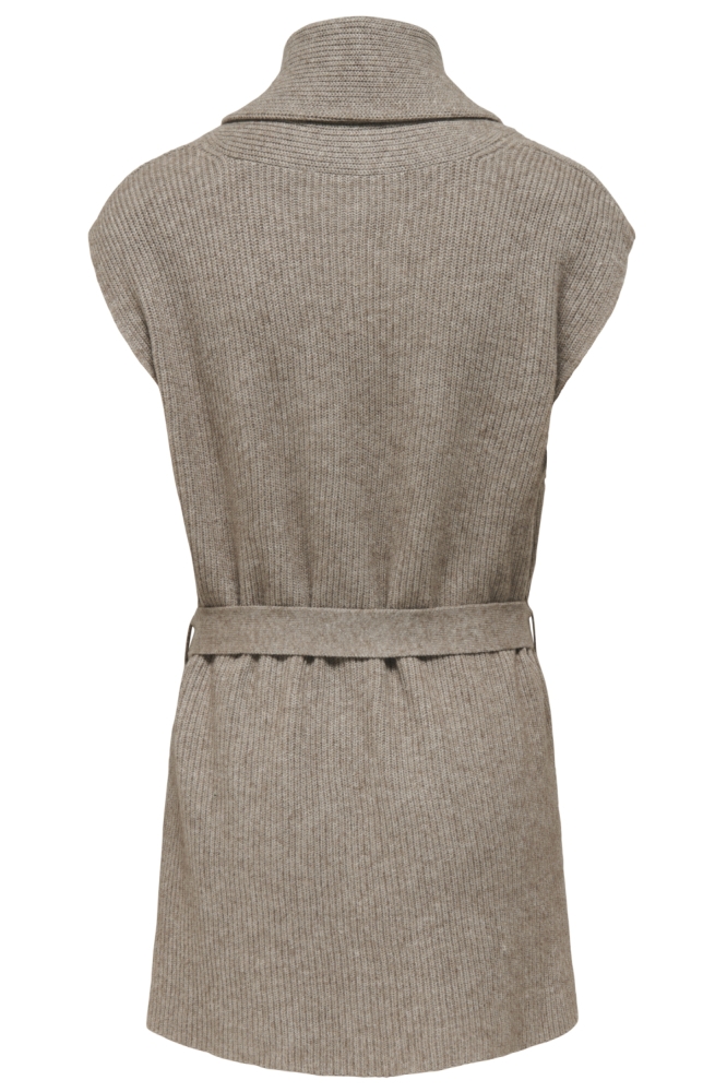 Only beige dames gilet | Achteraanzicht