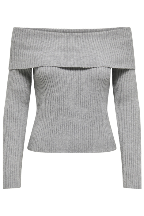 Only grijze dames trui | Vooraanzicht