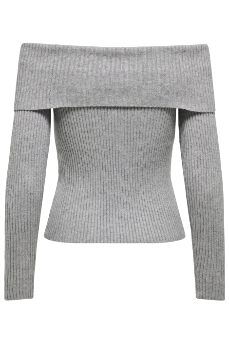 Only grijze dames trui | Achteraanzicht