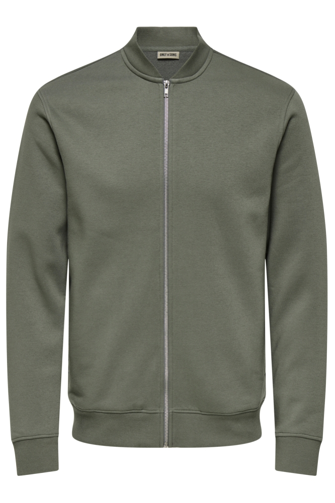 Only & Sons groene heren vest | Vooraanzicht