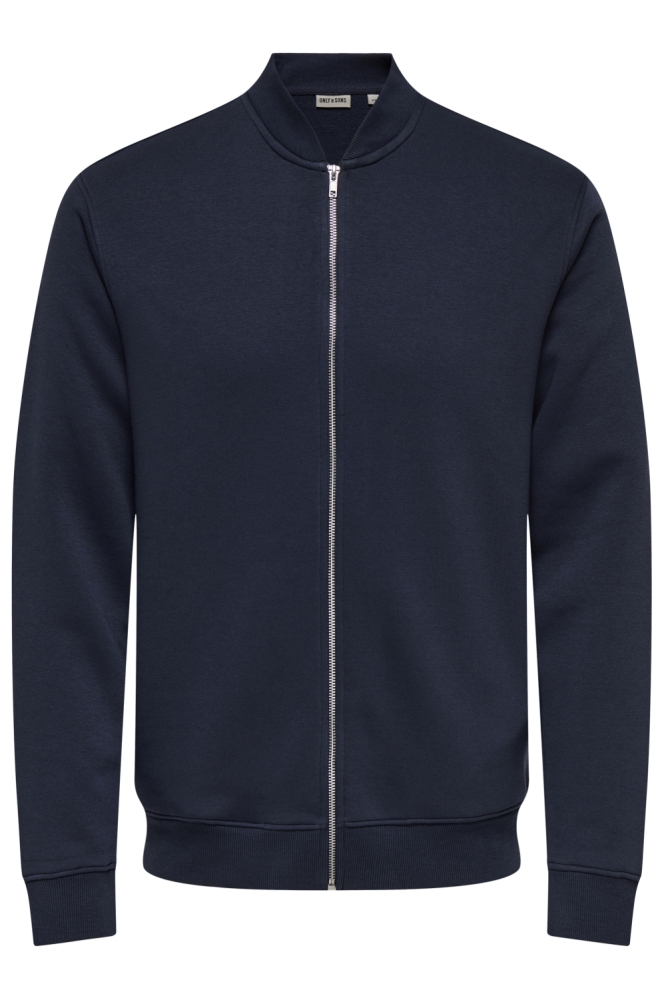 Only & Sons blauwe heren vest | Vooraanzicht