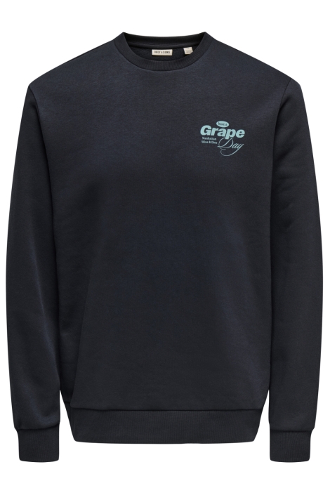 Only & Sons zwarte heren sweater | Vooraanzicht