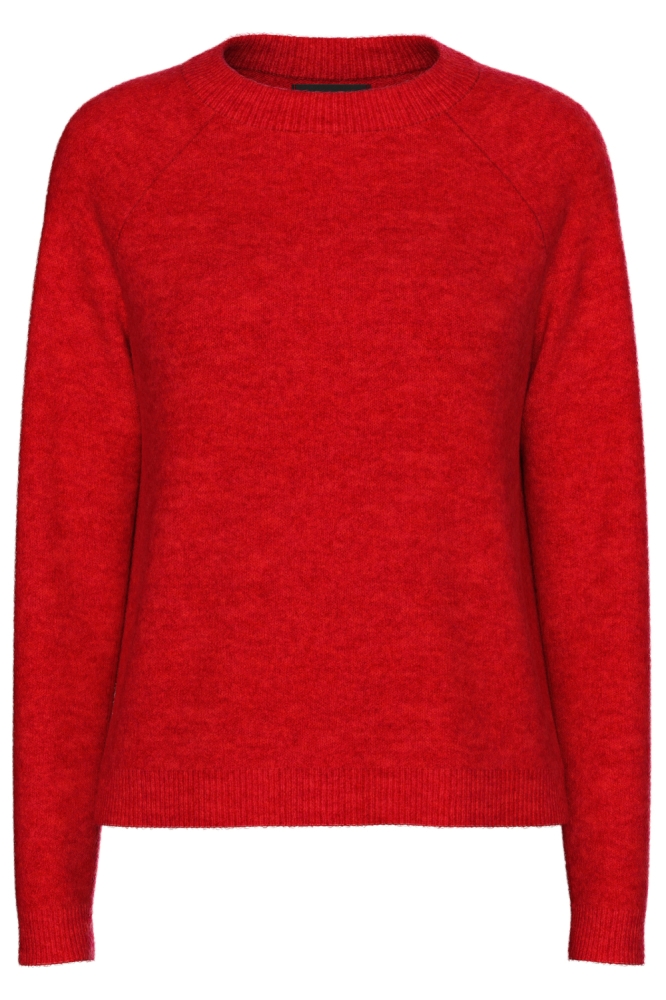 Pieces rode dames trui | Vooraanzicht