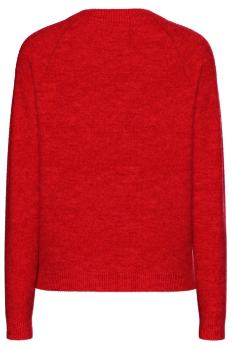 Pieces rode dames trui | Achteraanzicht