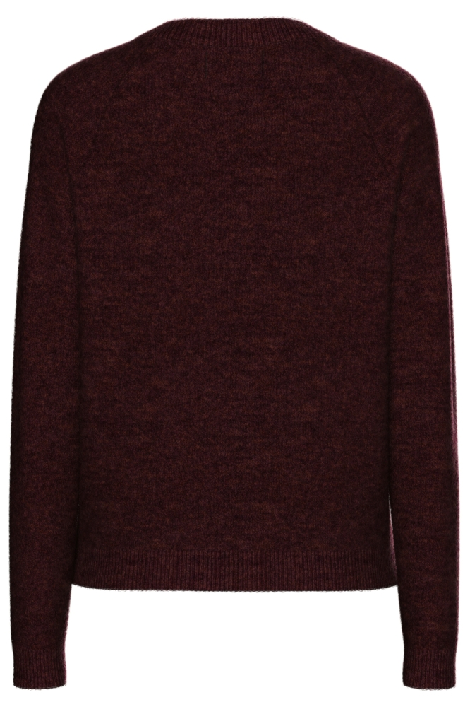 Pieces bordeaux dames trui | Achteraanzicht