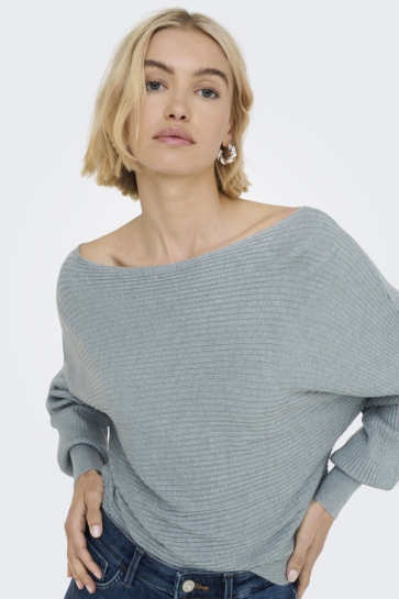 Only ONLADALINE LIFE L/S SHORT PULLO KNT 15226298 Arona/W. MELANGE