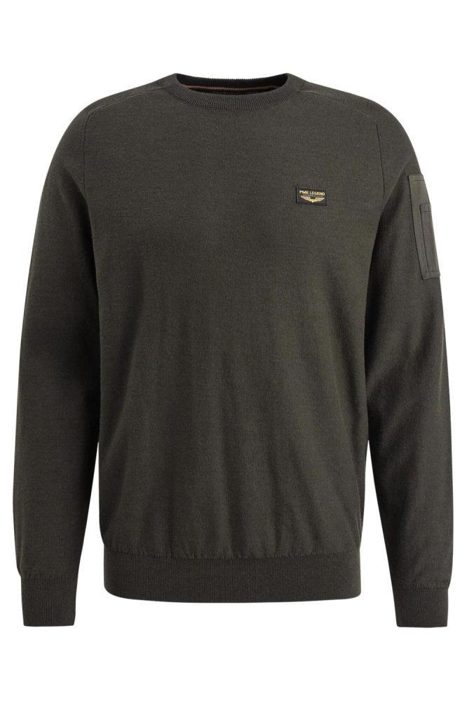 PME legend groene heren trui | Vooraanzicht