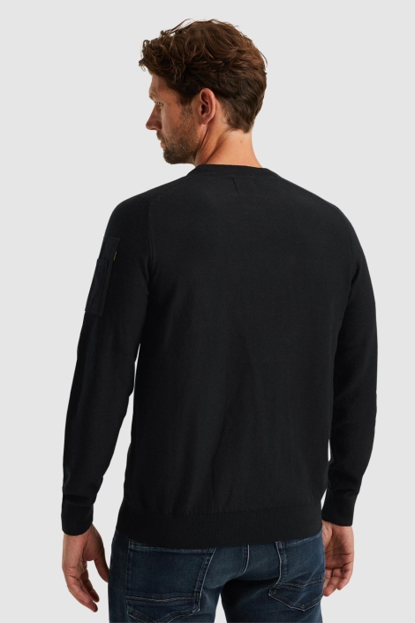 PME legend zwarte heren trui | Model achteraanzicht