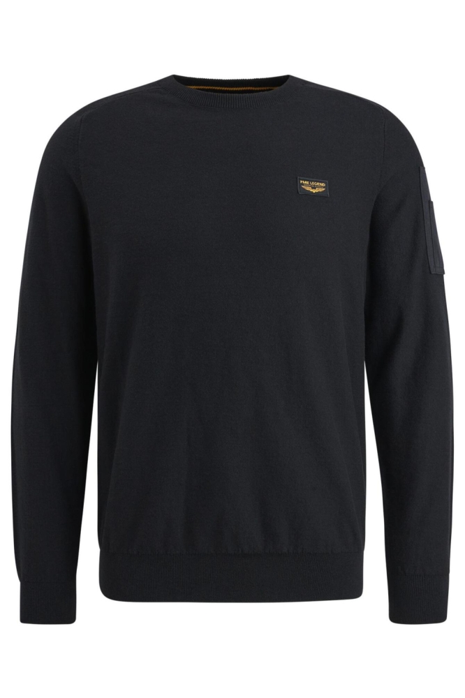 PME legend zwarte heren trui | Vooraanzicht