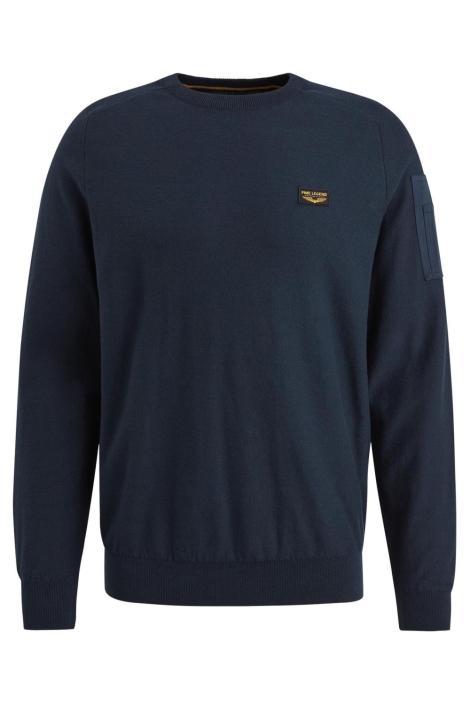 PME legend blauwe heren trui | Vooraanzicht