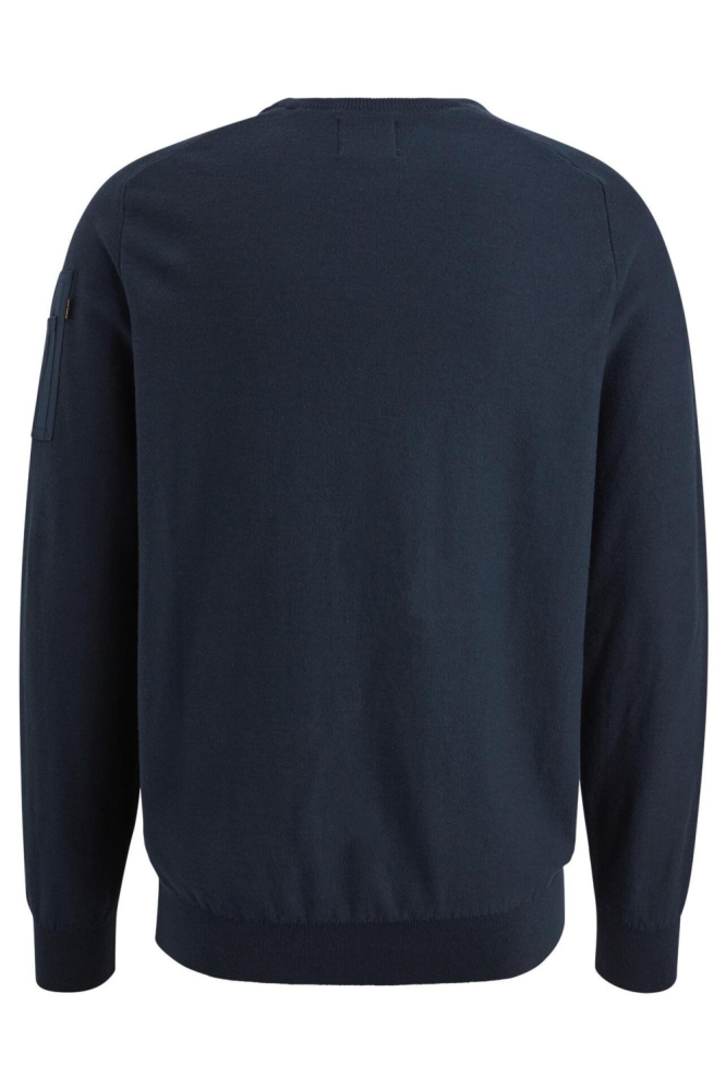 PME legend blauwe heren trui | Achteraanzicht