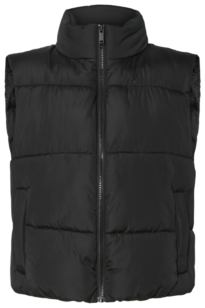 Pieces zwarte dames jas | Vooraanzicht