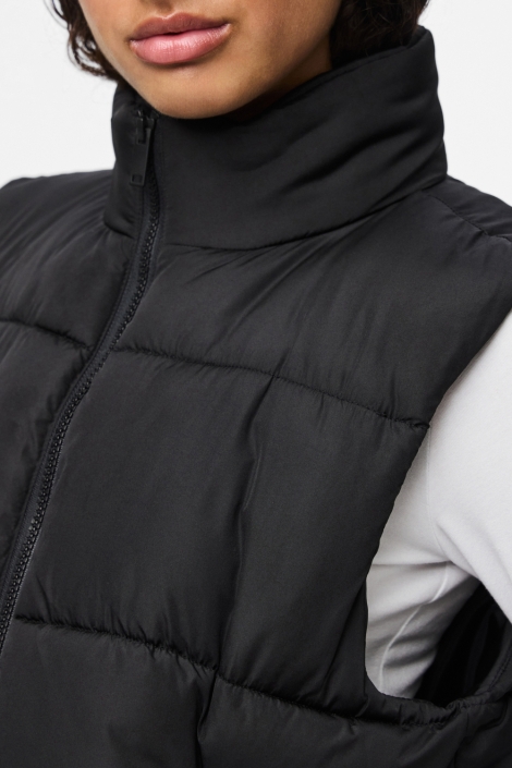 Pieces zwarte dames jas | Close up