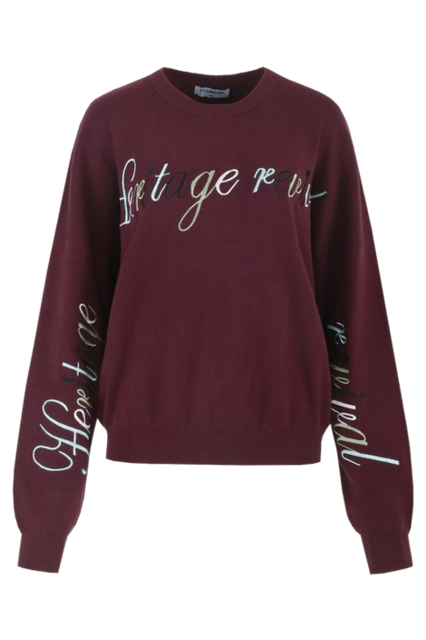 Fluresk paarse dames trui | Vooraanzicht