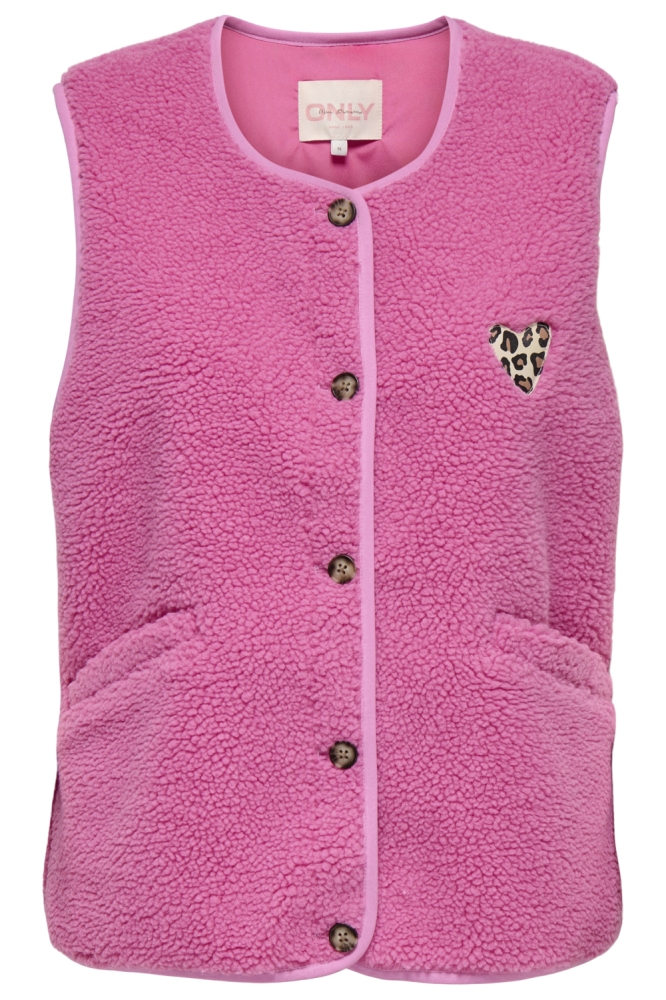 Only roze dames gilet | Vooraanzicht