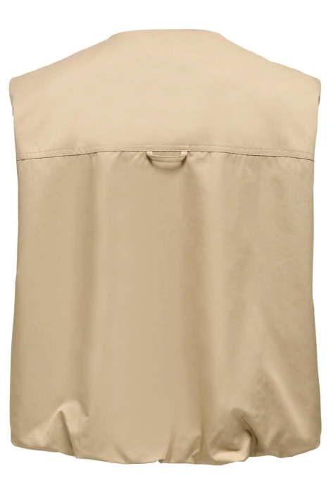 Only zand dames gilet | Achteraanzicht