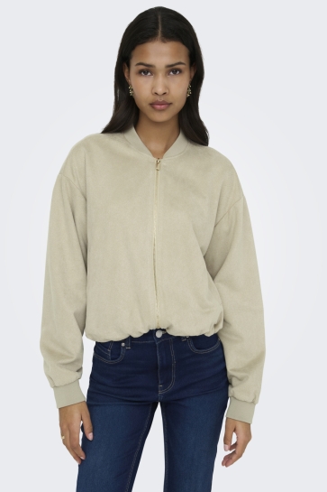 Only Jas ONLMAVI LIFE LS FAUX SUEDE BOMBER C 15364101 Pure Cashmere