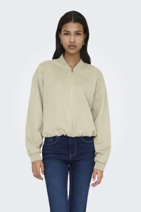 Only beige dames jas | Model vooraanzicht