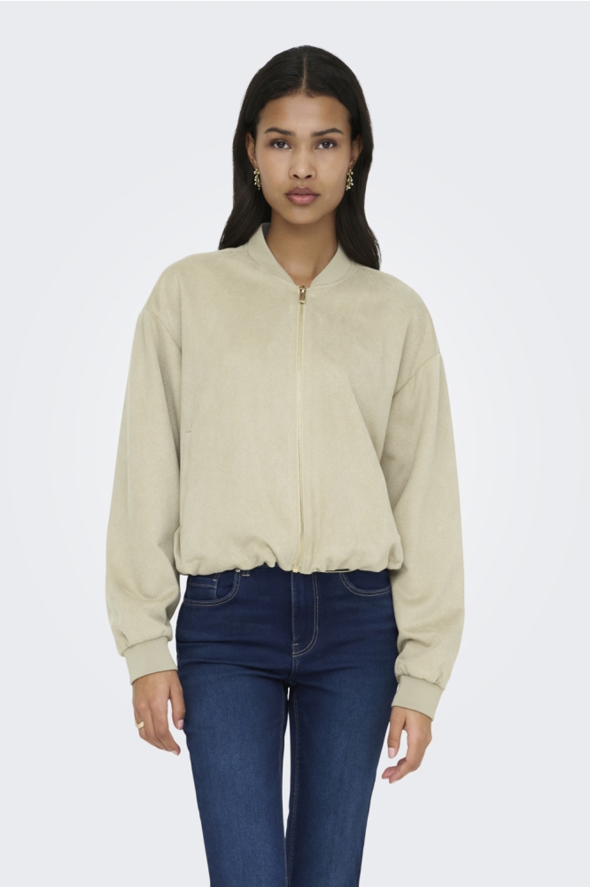 Only beige dames jas | Model vooraanzicht