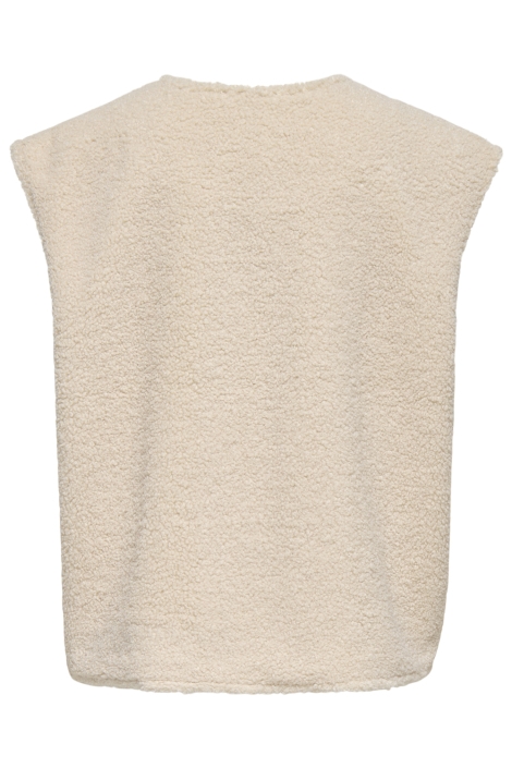 Only beige dames gilet | Achteraanzicht