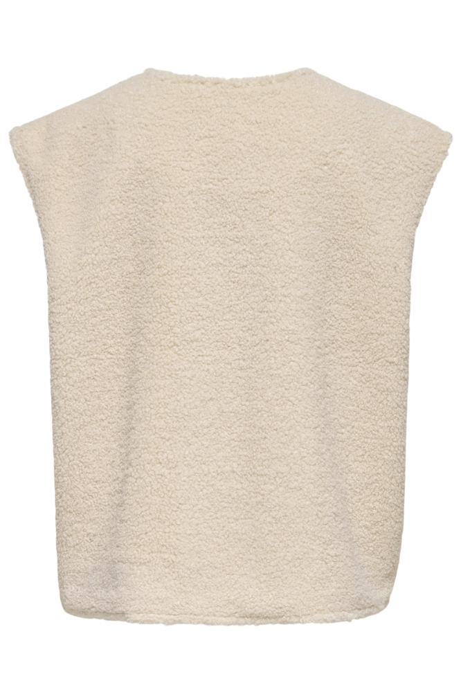Only beige dames gilet | Achteraanzicht