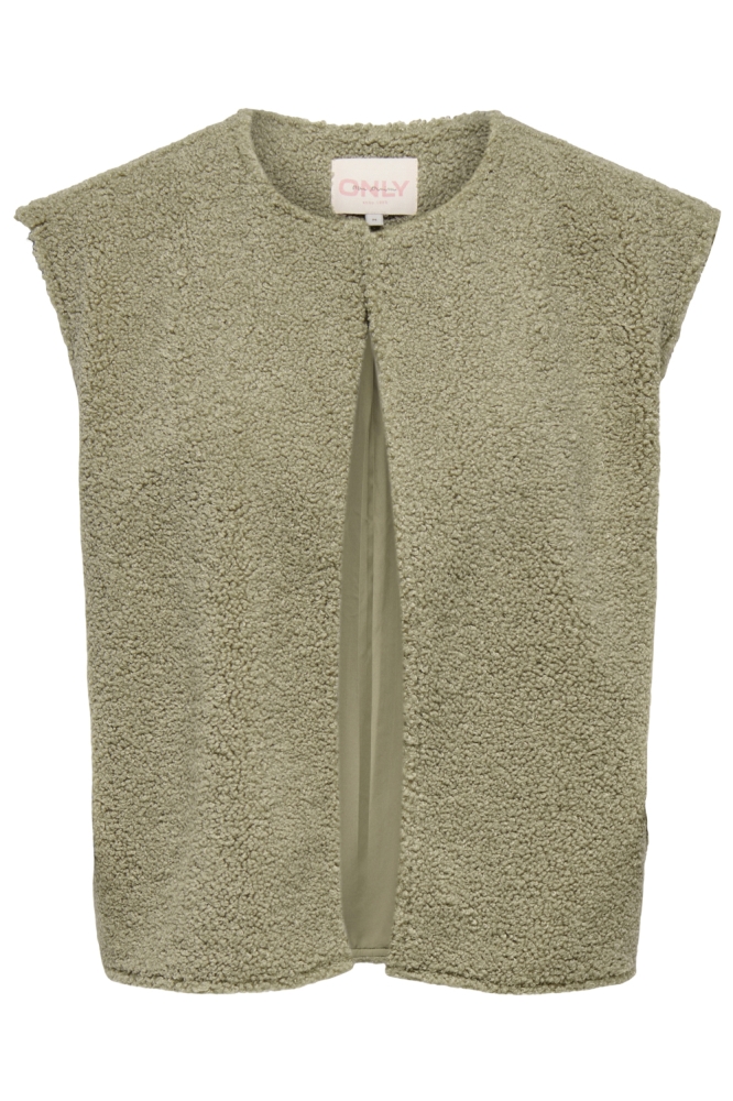 Only groene dames gilet | Vooraanzicht