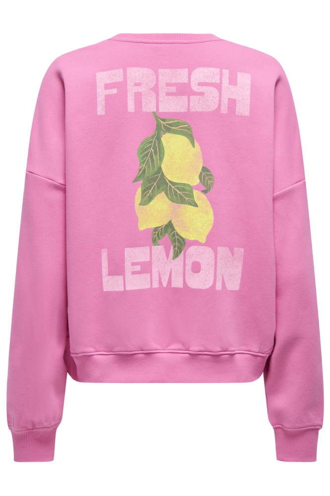 Only roze dames sweater | Achteraanzicht