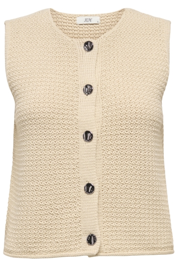 Jacqueline de Yong Gilet JDYMARTHA SL O NECK VEST KNT 15366197 Fog