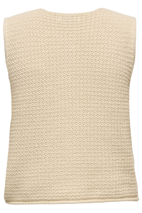 Jacqueline de Yong beige dames gilet | Achteraanzicht