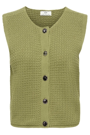 Jacqueline de Yong jdymartha s/l o-neck vest knt Groen