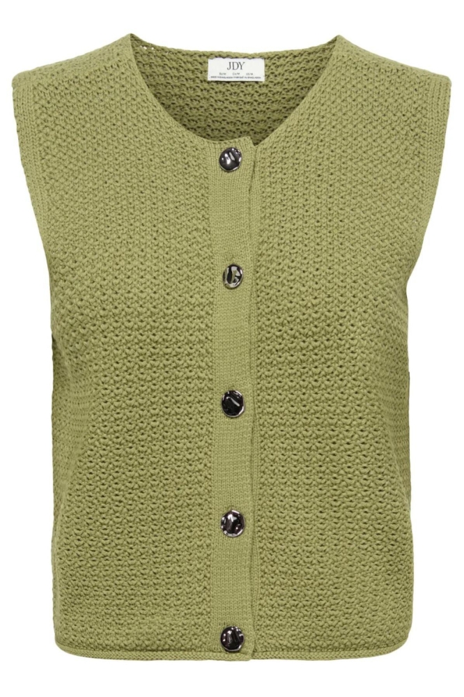 Jacqueline de Yong groene dames gilet | Vooraanzicht