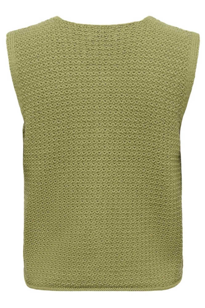 Jacqueline de Yong groene dames gilet | Achteraanzicht